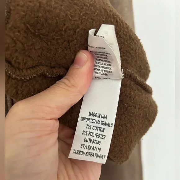 Agolde balloon sleeves Tarron Mock Neck Sweatshirt in Toffee Heather - Picture 6 of 8